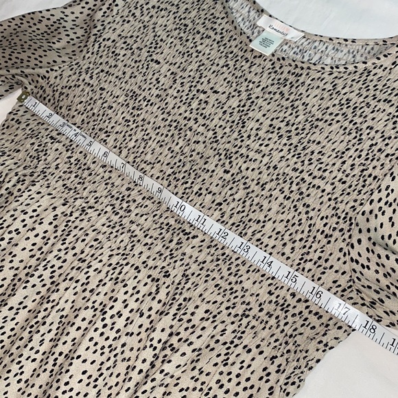 Urban Romantics Smocked Dot Long Sleeve Blouse Large - Picture 6 of 7